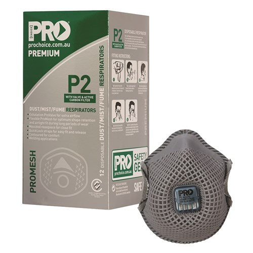 Carbon Dust Mask - P2 Valved - 823 - Box of 12