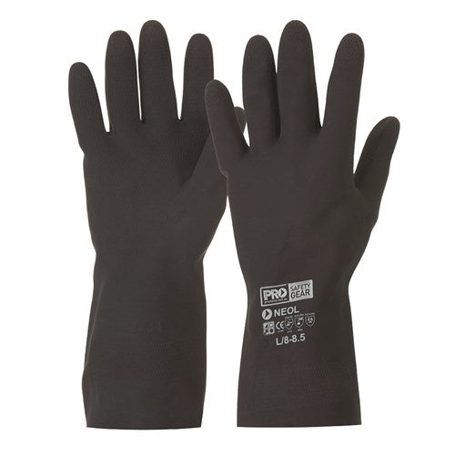 Black Neoprene Gloves - 30cm