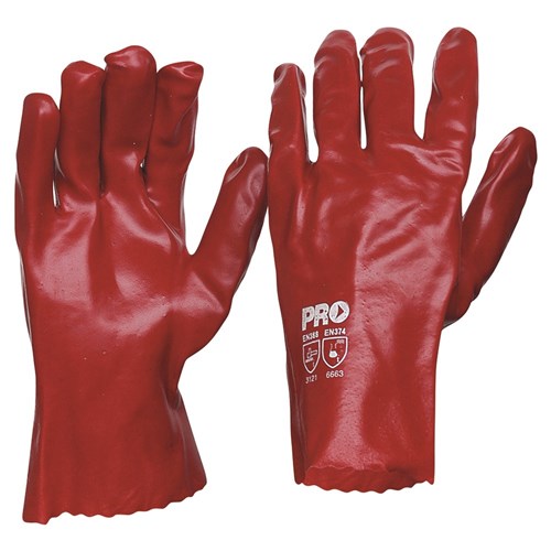 Red PVC Gloves - 27cm