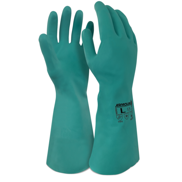 Green Nitrile Interface Unlined Glove - 33cm