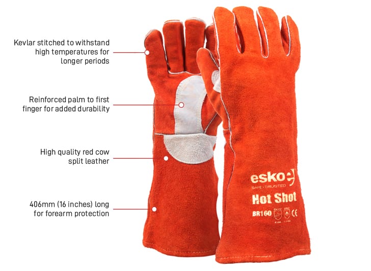 Hot Shot Welding Gloves - Leather