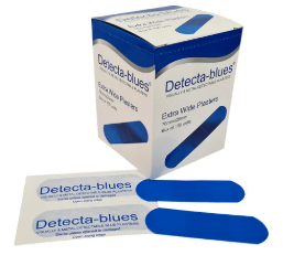 Blue Metal Detectable Plasters 100 Standard Extra Wide